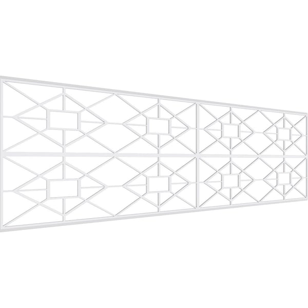 Ekena Millwork Set of Four Panels for 94 1/2"W x 28 1/4"H Jamestown Fretwork Wainscot Wall Paneling WPKP14X01X47JTN - main